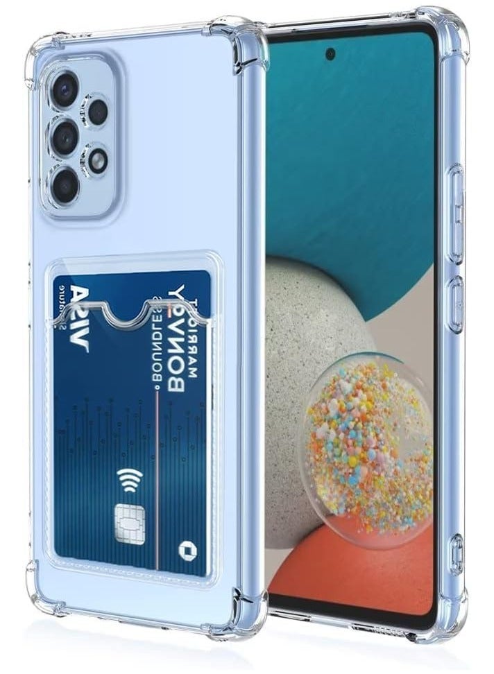 Wallet Phone Case Slim Fit Card Slot Transparent Case Protective Soft Shockproof Case with Card Holder For Samsung Galaxy A32 4G  - Image 1