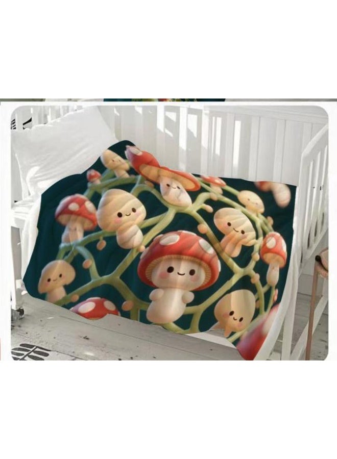 general Baby and children's cartoon flannel thin blanket (warm and comfortable, suitable for sleep, game use) 70cm*100cm - Image 2