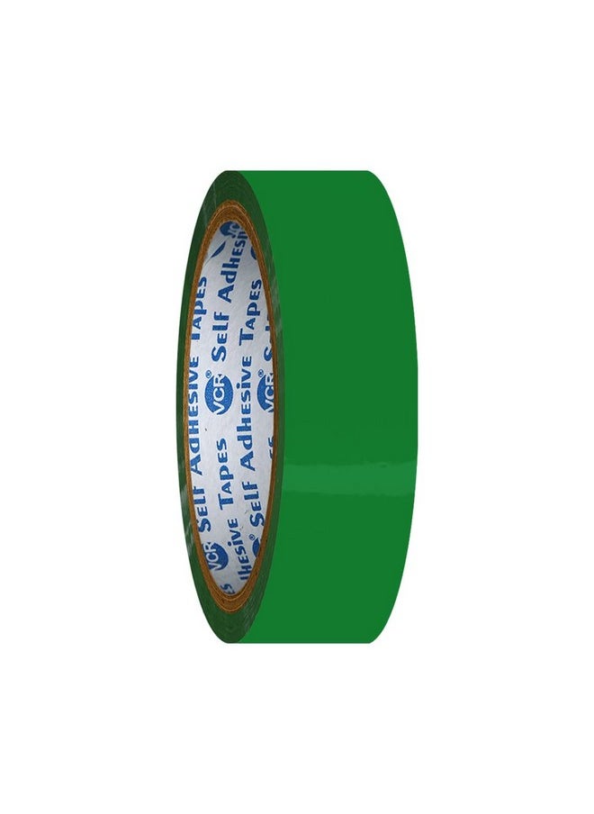 VCR Green Color Tape 50 Meters In Length 24Mm 1" Width 02 Rolls Per Pack Bopp Self Adhesive Tape For Arts And Craft Use Box Packing Office And Home Use  - Image 4