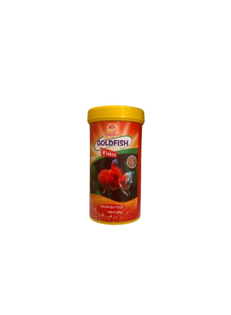 AQUAV Goldfish Flakes - Ornamental Fish Food 250ml (38g)