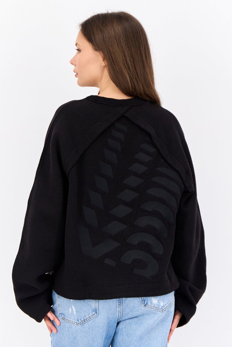 Adidas Adidas Y-3 By Yohji Yamamoto Women Sportswear Fit Outdoor Sweatshirt, Black  - Image 3