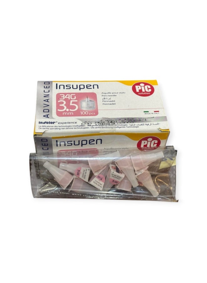 بيك سولوشن سنون  بيك لقلم الانسولين مقاس 3.5,مناسب للأطفال والكبار -عبوة من 10 قطع - Image 2