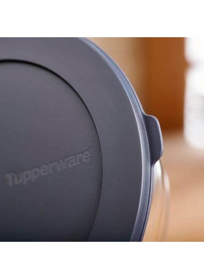 توبروير علبة تخزين وتقديم الطعام من تابروير، شفافة كريستالية، سعة 4 لتر، غطاء أسود - Image 4