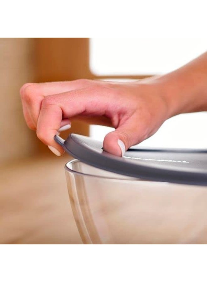 توبروير علبة تخزين وتقديم الطعام من تابروير، شفافة كريستالية، سعة 4 لتر، غطاء أسود - Image 3