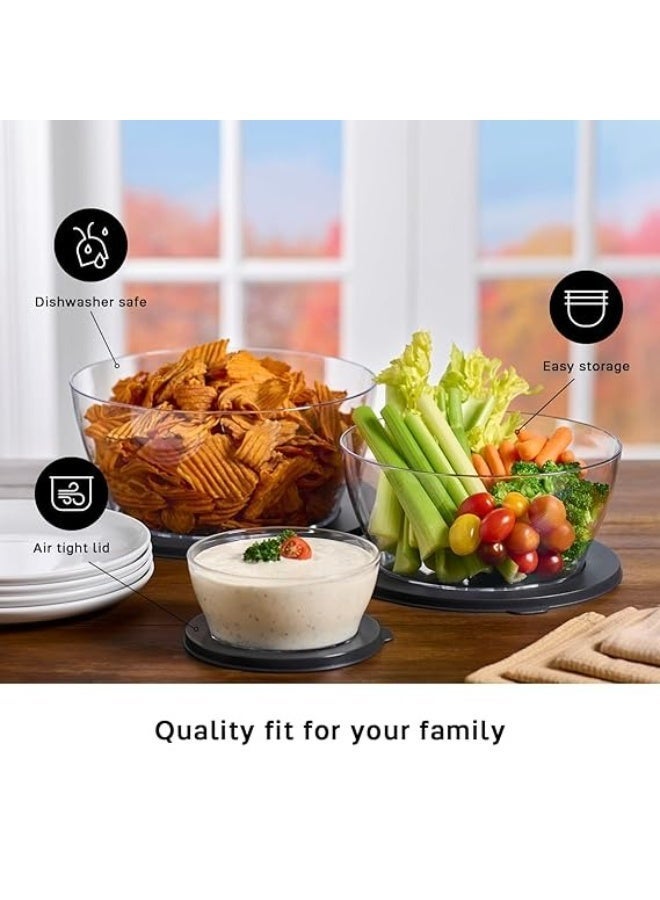 توبروير علبة تخزين وتقديم الطعام من تابروير، شفافة كريستالية، سعة 4 لتر، غطاء أسود - Image 5