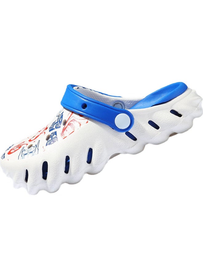 Transformers Children's Slippers, Big Boys And Girls Sandals, Baby Clogs, Beige/royal Blue, Size 38/39 - Image 3