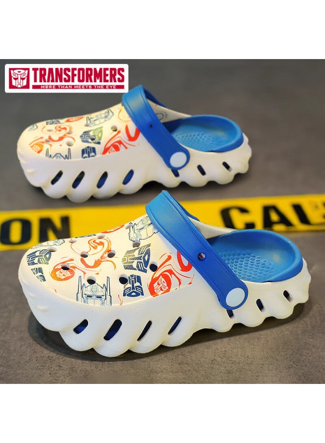 Transformers Children's Slippers, Big Boys And Girls Sandals, Baby Clogs, Beige/royal Blue, Size 38/39 - Image 1