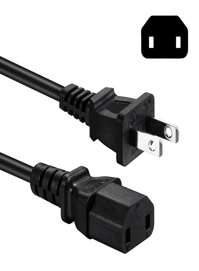 SISSFO 2 Pin AC Power Cable Compatible with Sony PS4 Pro, Xbox One/Xbox 360 Slim / 360 E Power Brick, Power Cable Replacement - Image 1