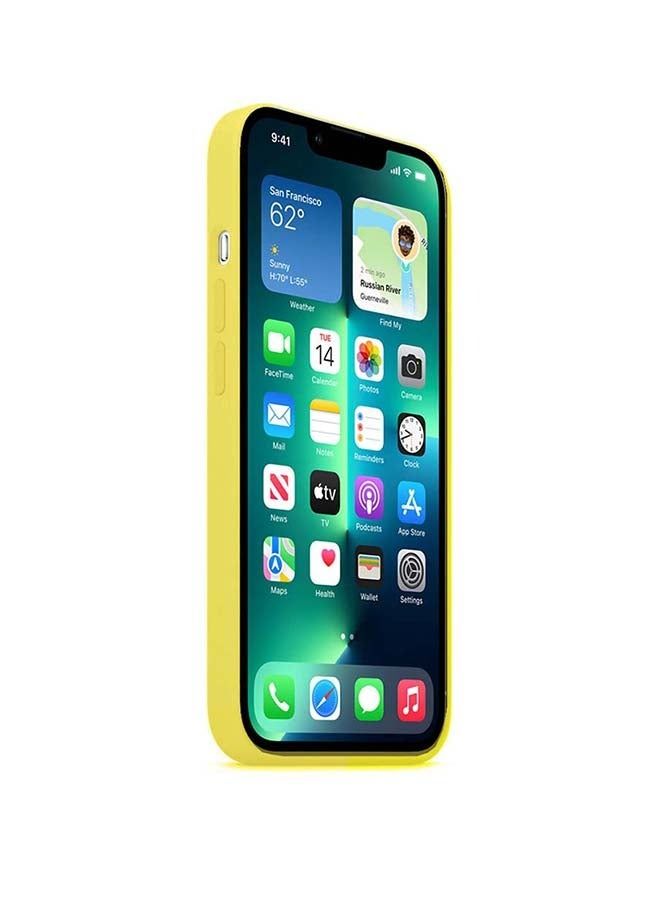 غطاء سيليكون لجهاز iPhone 13 Pro 6.1 بوصة أصفر - Image 3