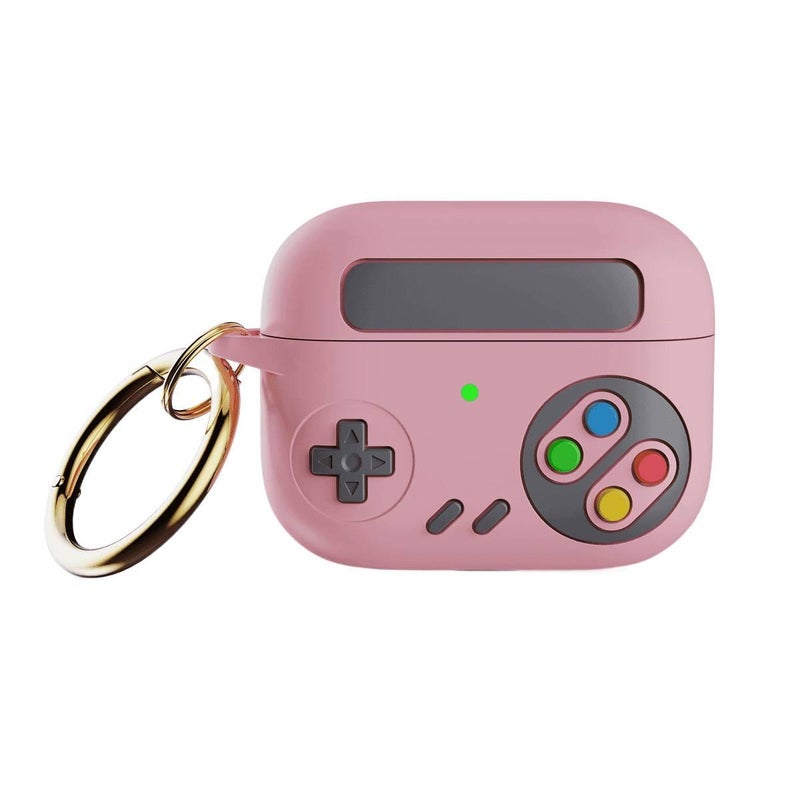 Silicone Case Compatible with AirPods Pro AirPods 4 AirPods 3 AirPods 1 2 with Hard Shell and Keychain in Pink - Image 1
