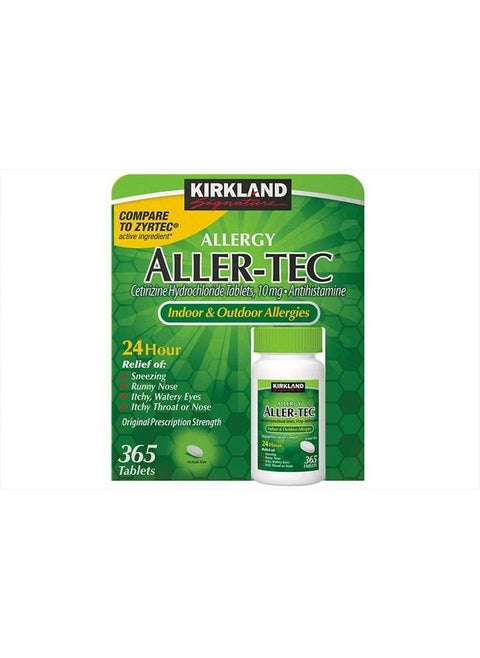 Kirkland Signature Aller-Tec Cetirizine Hydrochloride Tablets, 10 mg, 365 Count