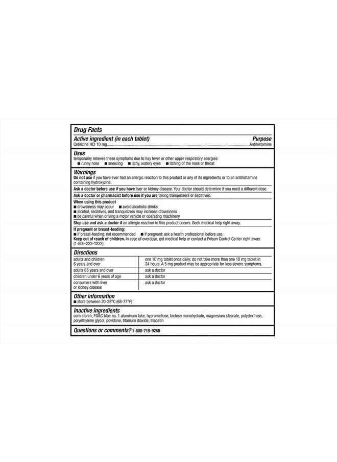 Kirkland - Kirkland Signature Aller-Tec Cetirizine Hydrochloride Tablets, 10 mg, 365 Count - Image 1