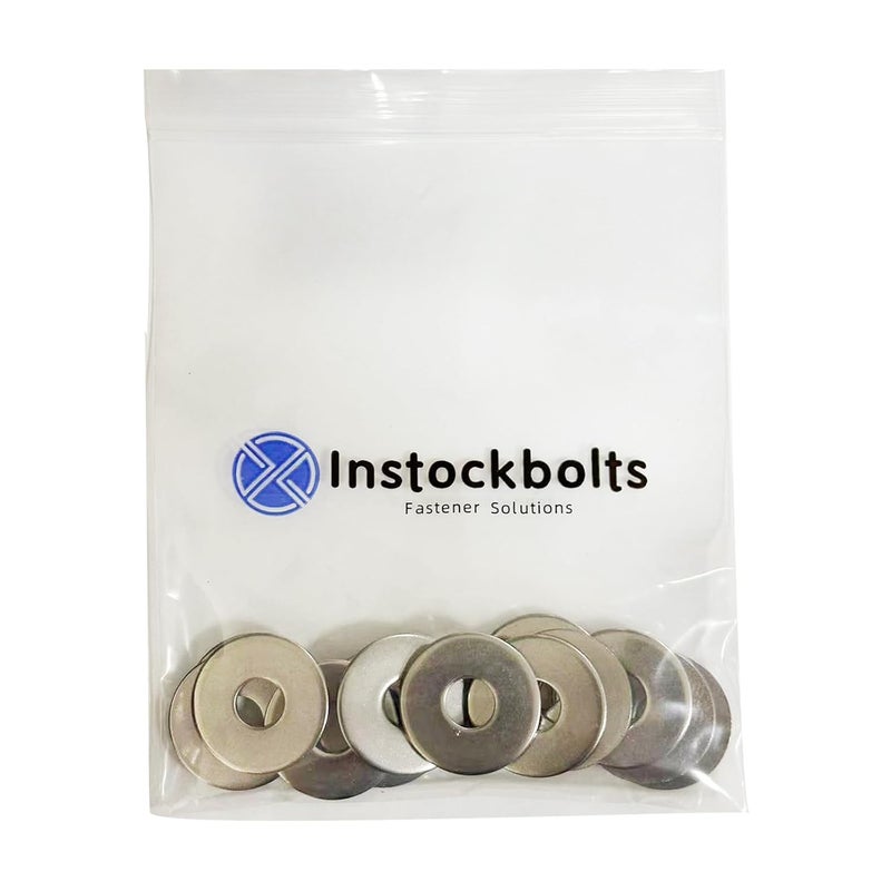 Instockbolts غسالة فندر M6 × 18 مم OD، 18-8 (304) من الفولاذ المقاوم للصدأ، 6 مم ID × 21 مم OD، 100 قطعة - Image 5