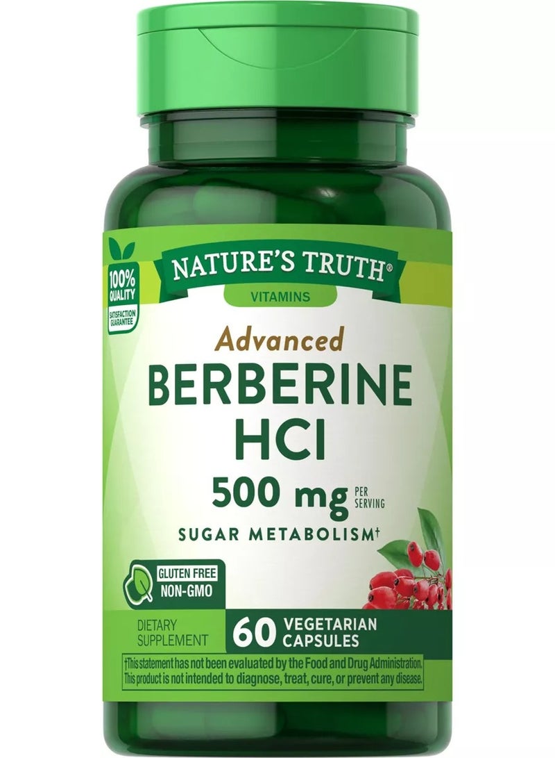 Nature's Truth مكمل Nature's Truth Berberine HCI 500 ملغ | 60 كبسولة - Image 2