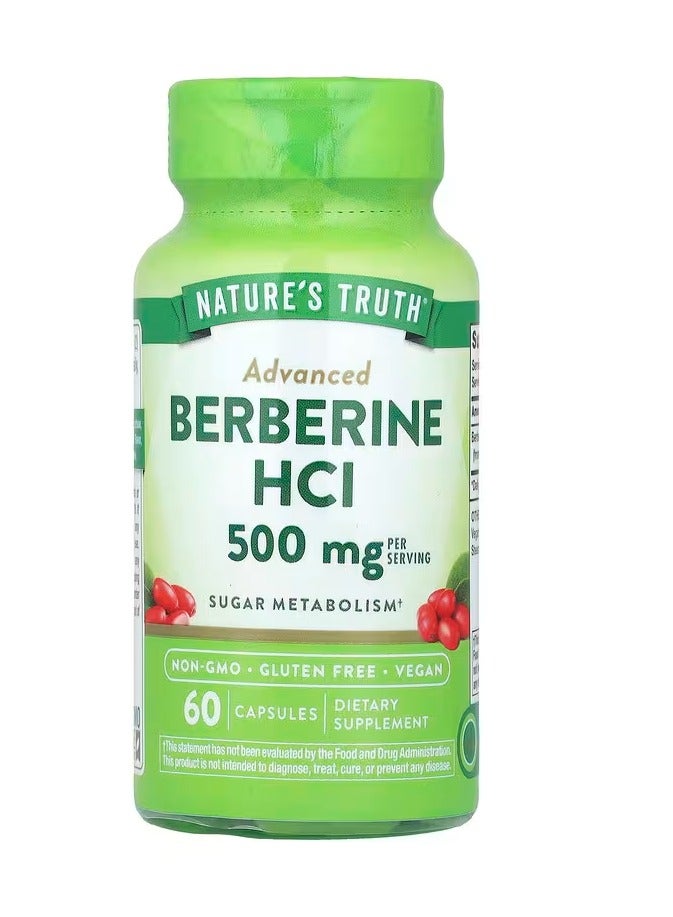 Nature's Truth مكمل Nature's Truth Berberine HCI 500 ملغ | 60 كبسولة - Image 1