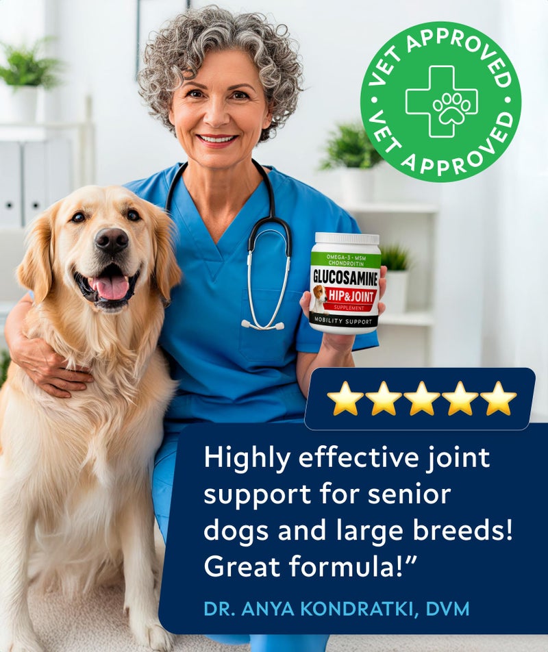 StrellaLab Glucosamine Treats for Dogs - Joint Supplement w/Omega-3 Fish Oil - Chondroitin, MSM - Advanced Mobility Chews - Joint Pain Relief - Hip & Joint Care - Bacon Flavor - 240 Ct - Made in USA - Image 5