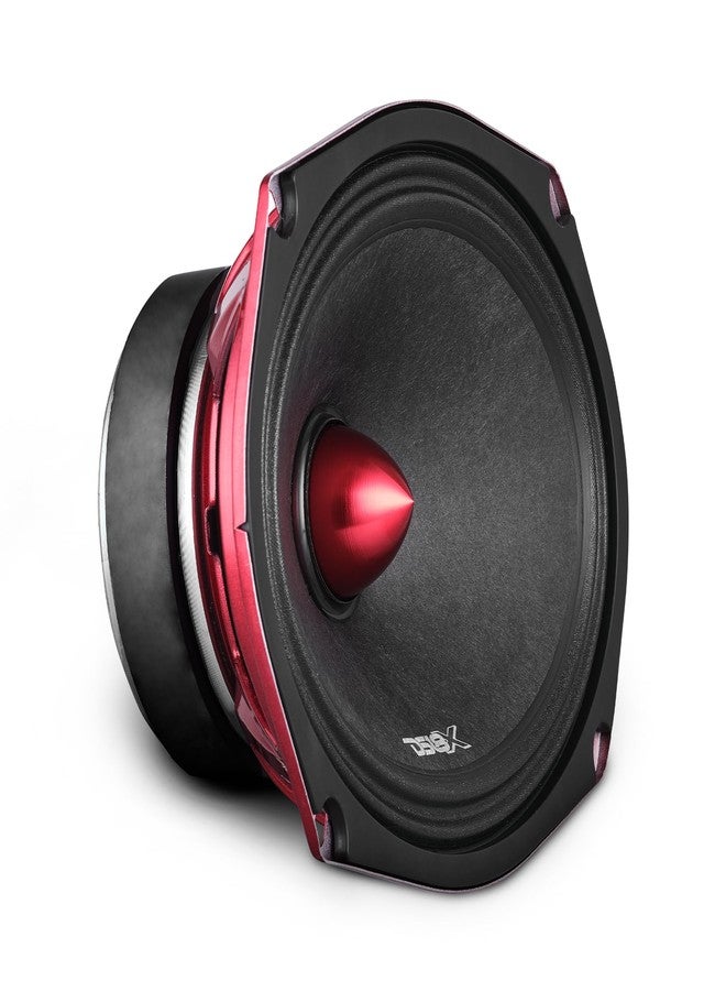 DS18 PRO-X698 BM Loudspeaker - 6x9, Midrange, Red Aluminum Bullet, 400W Max, 200W RMS, 8 Ohms - Premium Quality Audio Door Speakers for Car,Truck and Motorcycle Stereo Sound System (1 Speaker) - Image 1