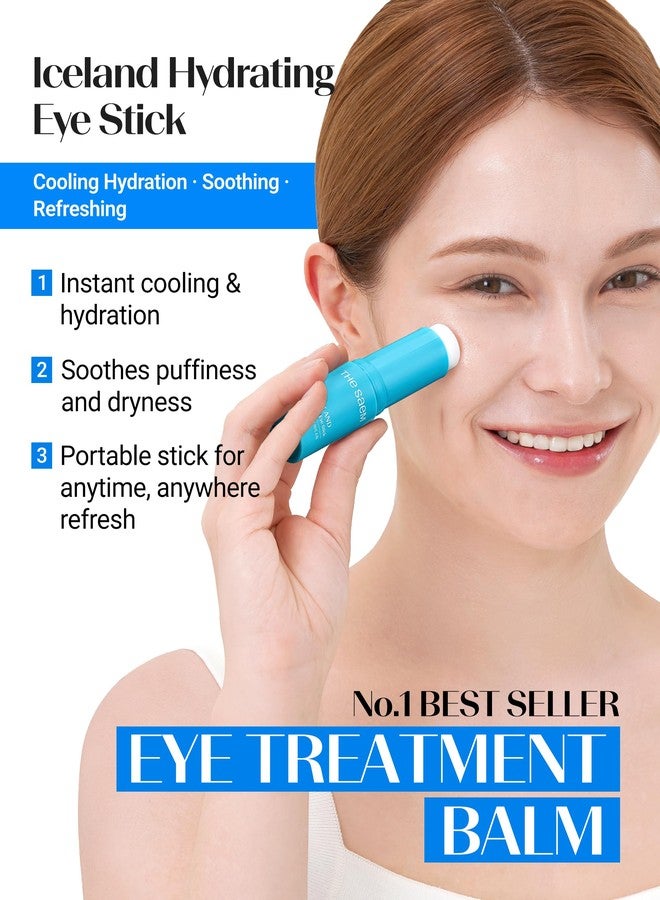 THESAEM Iceland Hydrating Eye Stick Bundle - 2 Pack (Hydrating + Collagen) 0.38 oz each - Cooling Balm for Dark Circles, Puffiness & Wrinkles - Under Eye Treatment with Niacinamide & Collagen - Image 3