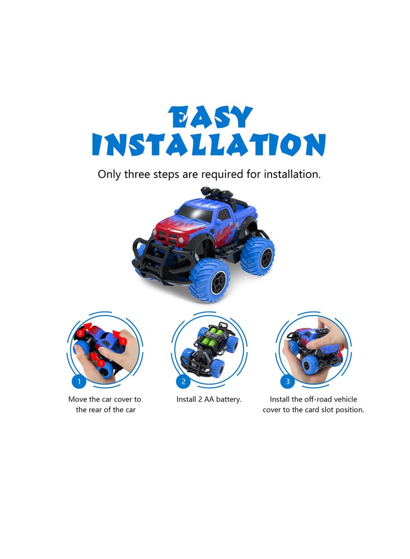 Zikra Remote Control Racing Car, Outdoors Toys, RC Toys for 4-5 Year Old Kids, Race Car Toys Remote Control Trucks, Toddlers Toys Mini Sport RC Car, for Toddlers Birthday Gifts (Blue) - Image 5