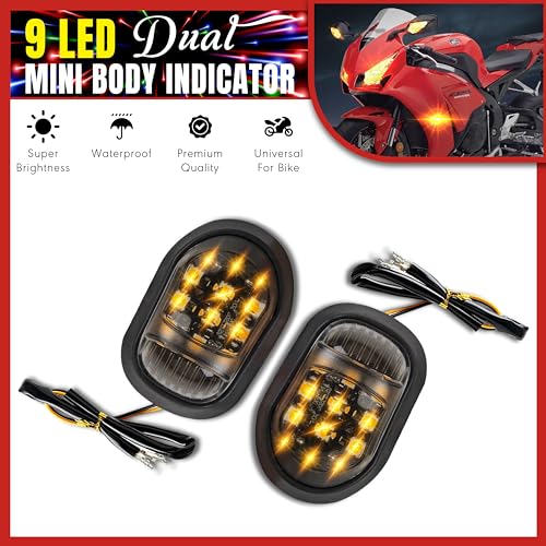 MIKANIX Motorbike Body Indicator Flush Mount LED Amber Lamp Lights Blinker Turn Signal Yellow Lighting Universal For Yamaha FZ6R, FZ1, YZF, R15, R6, R6S, CBR, 150, 250, KTM RC 125,200,390 - Image 2