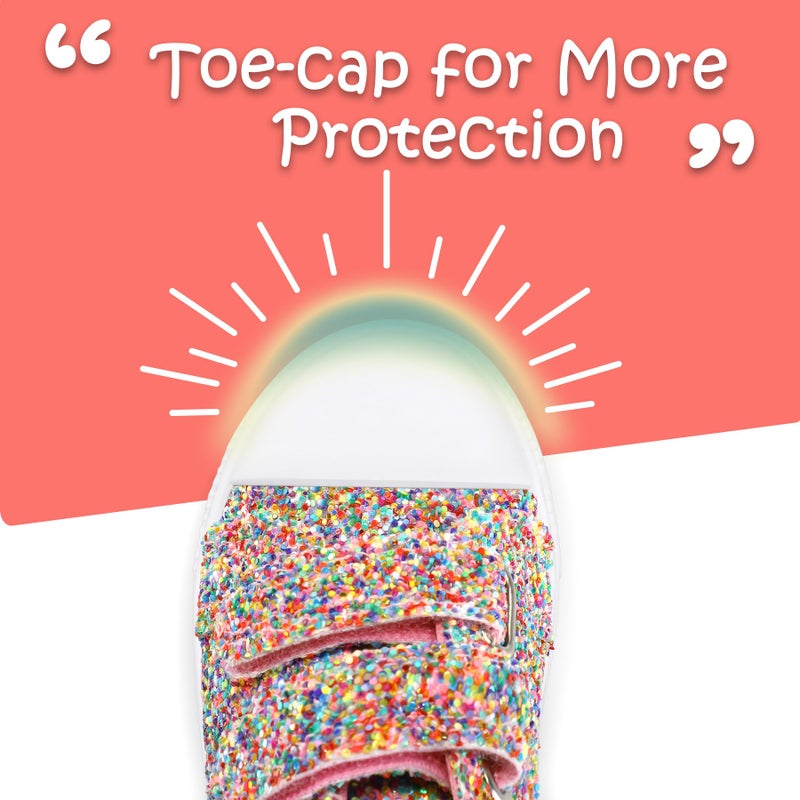 K KomForme Toddler Sneakers for Boys and Girls Dual Hook and Loops Sneakers Baby Canvas Shoes - Image 5