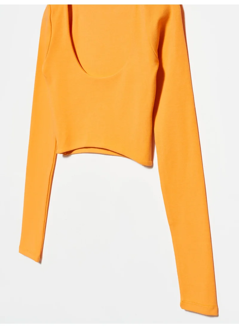 ديلفين 30111 Long Sleeve Top-Orange
