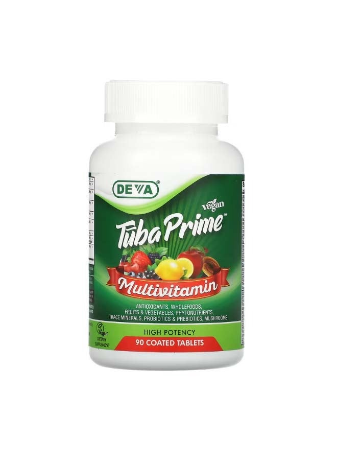 Deva Tuba Prime Vegan Multivitamin High Potency 90 Coated Tablets - Image 1