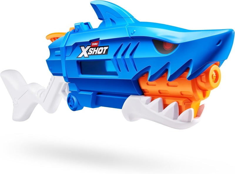 X-Shot بلاستر الماء السريع X-Shot هجوم القرش (700 مل، أزرق/أبيض/برتقالي) - Image 2