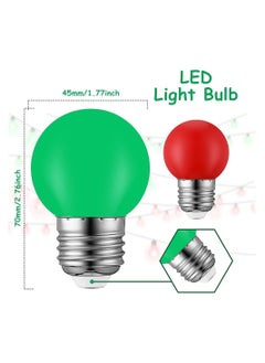 LED Colored Light Bulbs, 4 Pieces G14/ G45 1W 120V E26/ E27 Base Small Night Light, Red Green Bulbs for Bedroom String Lights Kitchen Window Candle Porch Table Lamp - pzsku/Z8B654F71992F51901A27Z/45/_/1712036173/3aec68ef-37c3-4789-a04e-0d6acd46cbdb