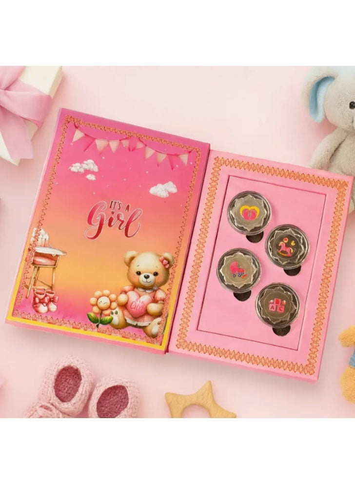 KHUSHBOO JEWELS 10 GRAMS 999 SILVER ITS A GIRL SHAGUN COIN - Image 1