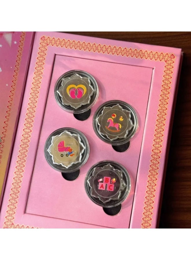 KHUSHBOO JEWELS 10 GRAMS 999 SILVER ITS A GIRL SHAGUN COIN - Image 3