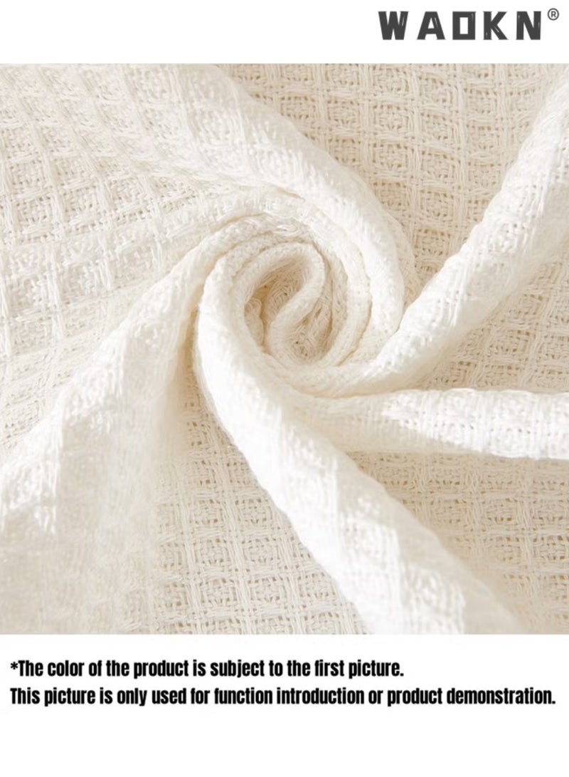 دبليو أيه أو كي أن بطانيات وأغطية أريكة، أغطية شينيل للأرائك، أغطية أريكة كبيرة للفصول الأربعة، غطاء أريكة عالي الكثافة، واقي أريكة، ديكور غرفة المعيشة، بطانية أريكة - Image 5