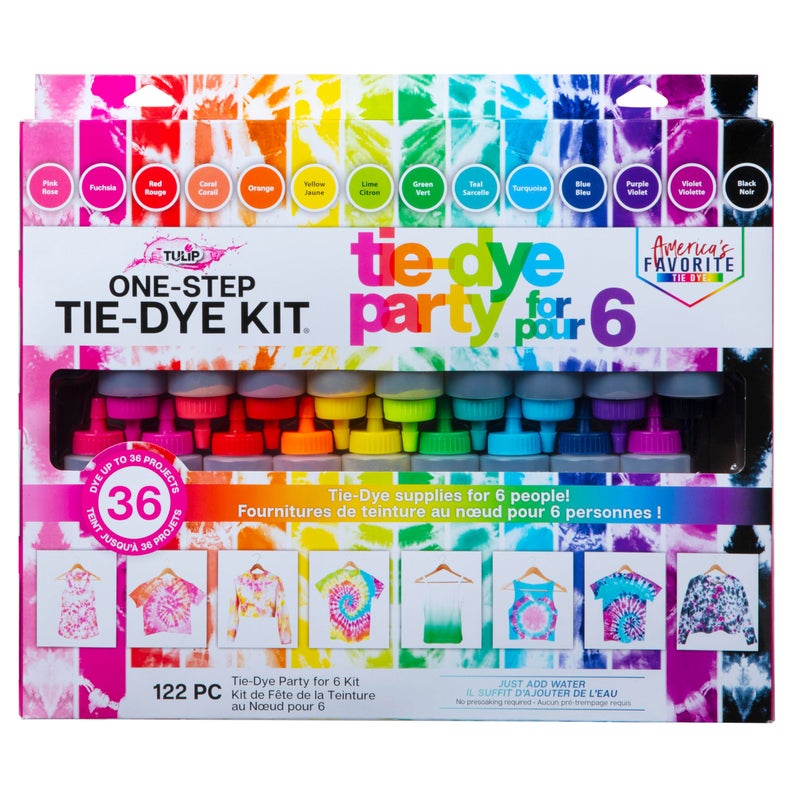 Tulip One Step Tie Dye Kit: Tie Dye Party Supplies, 18 bottles - Image 1