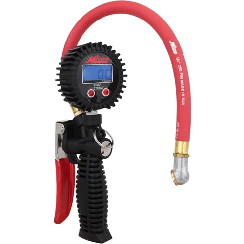 Milton S-575D Pro Digital Tire Inflator with Pressure Gauge, 15" Hose Ball Foot Chuck, Easy to Read 0.1 Display, Made In USA 255 PSI - Image 1