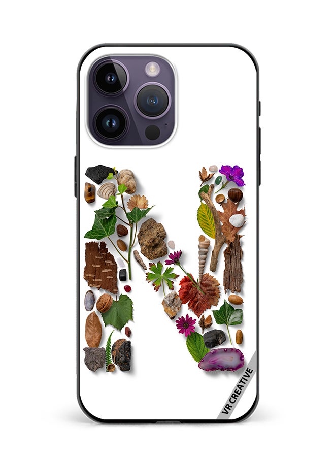 VR CREATIVE Protective Case Cover For Apple iPhone 16 Pro Alphabet N Design Multicolour - Image 1