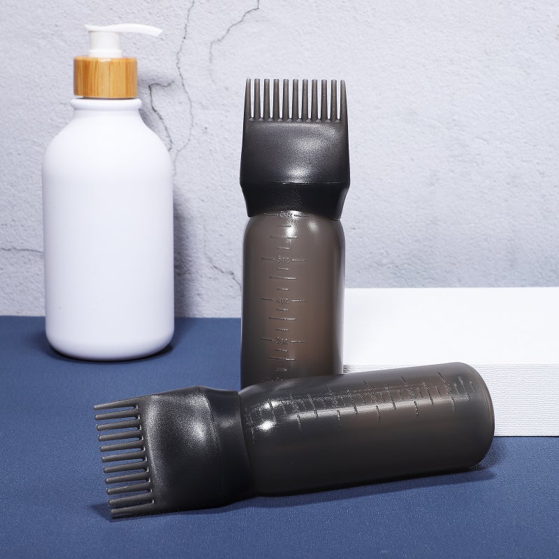 4 pcs Root Comb Applicator Bottles Hair Dying Brush Squeeze Bottles Salon Supplies - Image 3