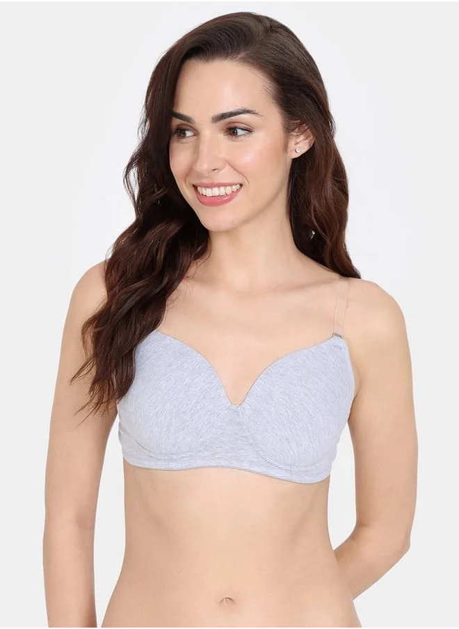 zivame Zivame Solid Padded Bra with Detachable Strap