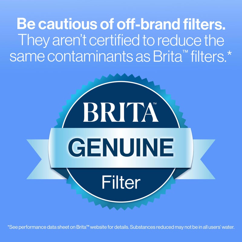 BRITA Brita Standard Water Filter for Pitchers and Dispensers, BPA-Free, Reduces Copper, Cadmium and Mercury Impurities, Lasts Two Months or 40 Gallons, Includes 2 Filters  - Image 4