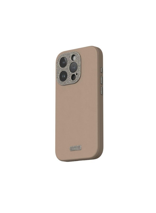 موشي جراب Napa Apple iPhone 15 Pro 2023 - غطاء جلدي صديق للبيئة، متوافق مع MagSafe، حماية من السقوط، إطار عدسة معدني، يدعم الشحن اللاسلكي - Image 2