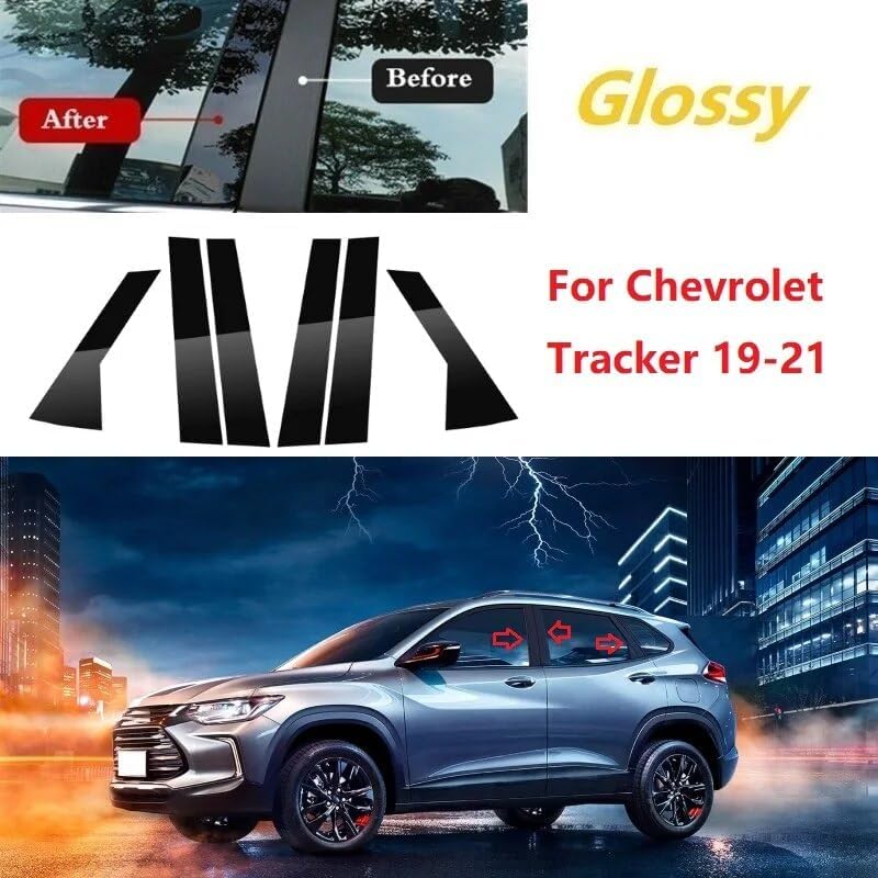 Vuzmode 6PCS Window Trim Cover for Chevrolet Tracker - Image 4