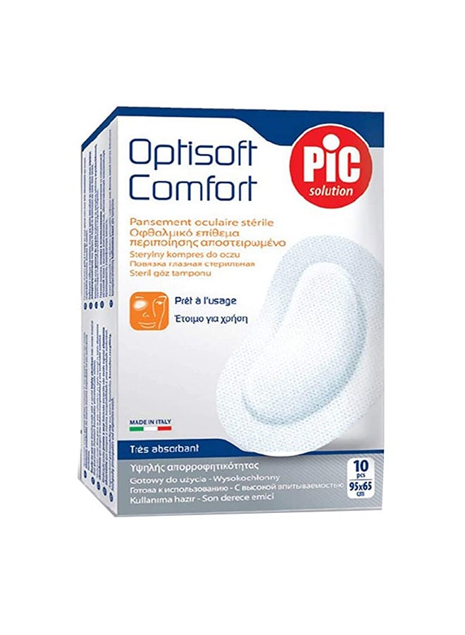 Pic Optisoft Comfort Sterile Eye Dressing 95 X 65 Mm 10'S