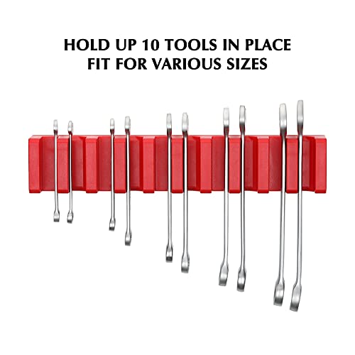 EMENTOL Red Magnetic Plier/Wrench Holder, Tool Organizer, 10 Plier Organizers, Modular Screwdriver Organizers - Image 3