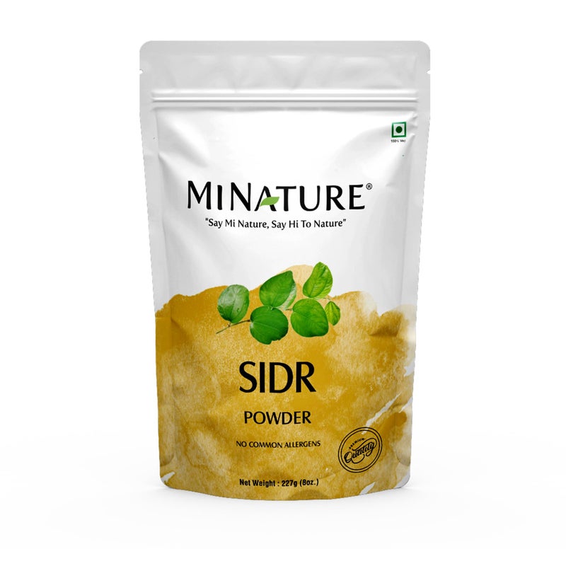 mi nature Sidr Powder 227g 8oz 05 lb Natural Hair Conditioner and Cleanser with Mucilages and Saponins for All Hair Types
