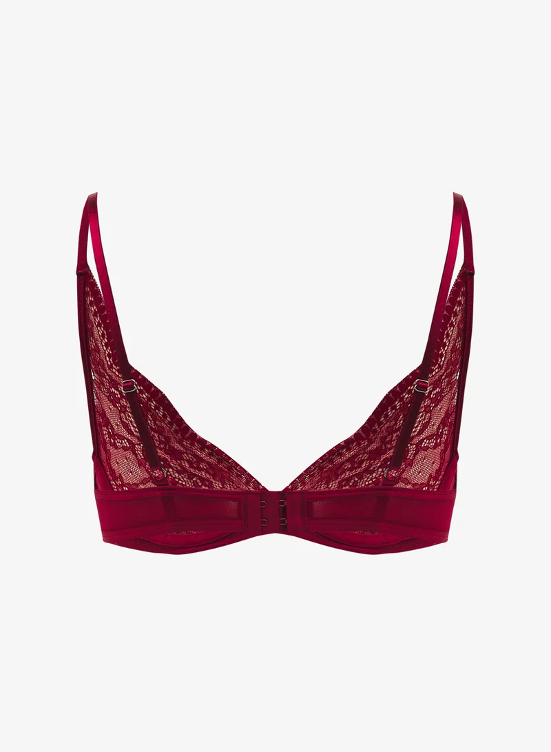 hunkemoller Lace Plunge Neck Bra