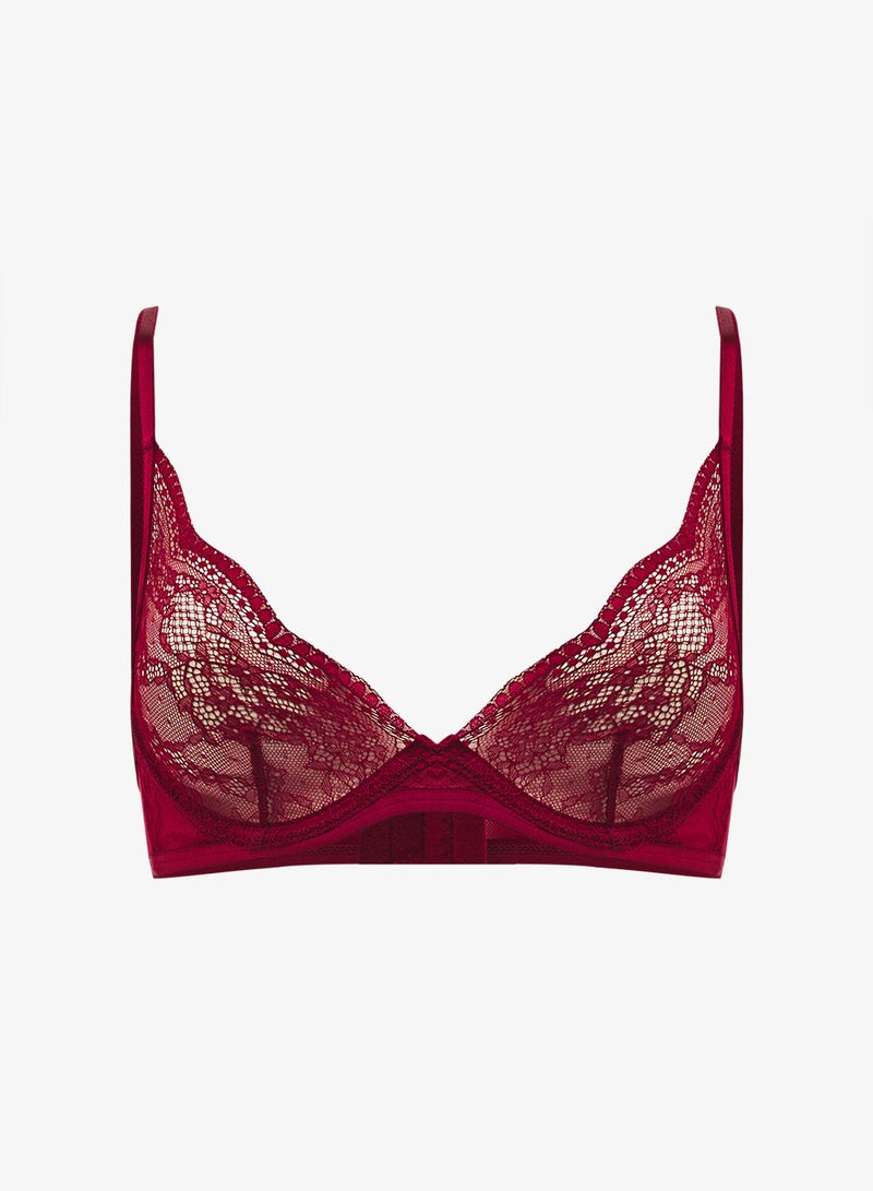 hunkemoller Lace Plunge Neck Bra - Image 1