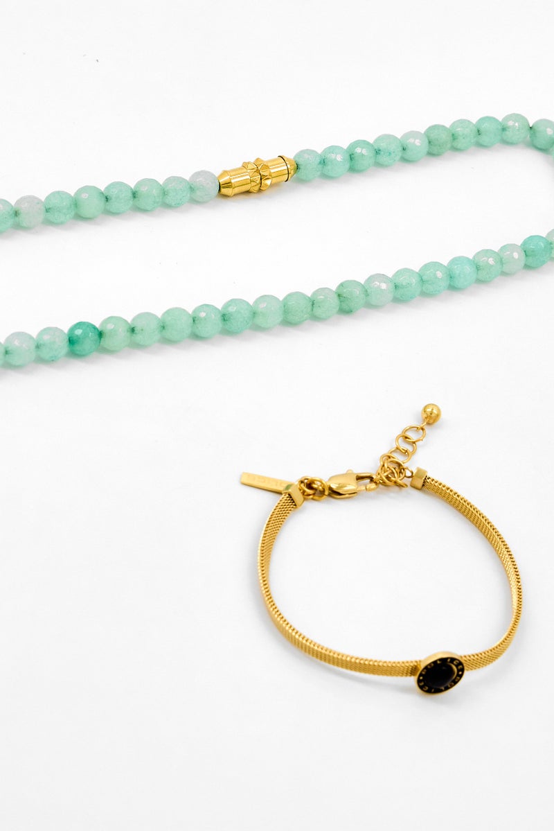POLICE Women 2 Pcs Necklace And Bracelet Set, Multicolor - Image 1