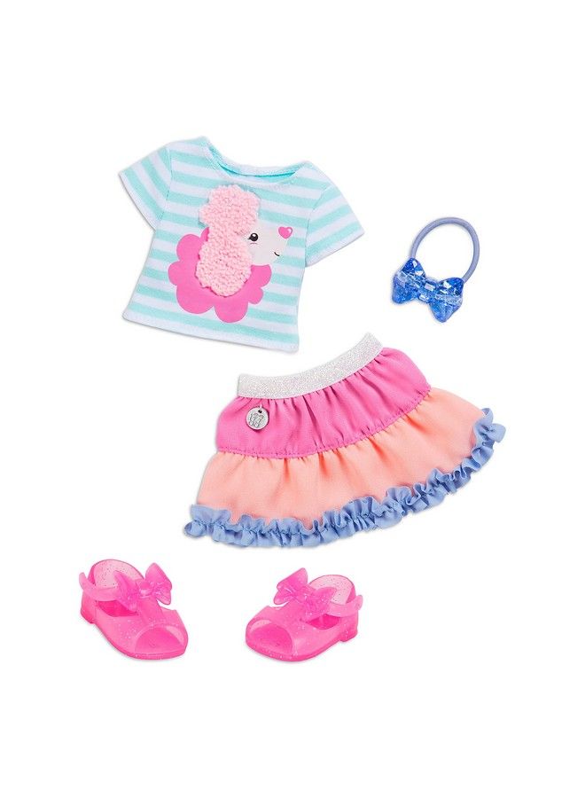 Glitter Girls Poodle Cuddles Fashion Outfit With Hair Bow 14Inch Doll Clothes And Accessories For Kids Ages 3 And Up Children’S Toys Brown/A (Gg50134Z) - Image 1