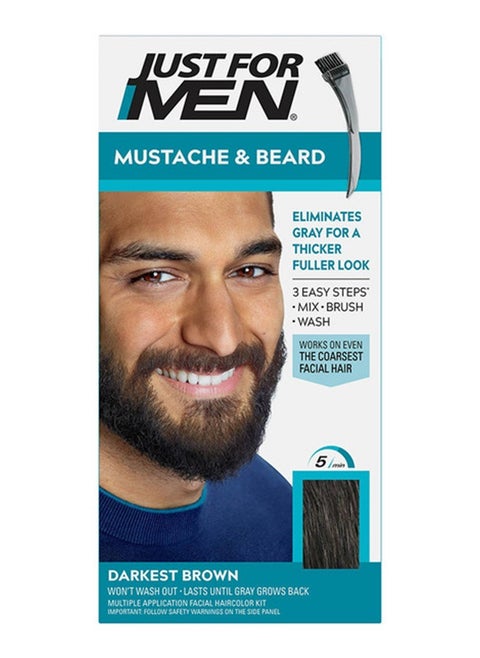Mustach and Beard Colour Darkest Brown M-50