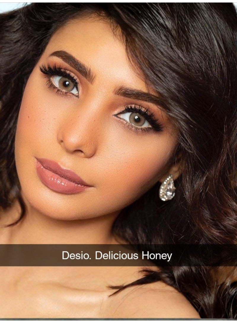 ديسيو أتيتيود عدسات لاصقة ملونة يومية الاستخدام ديليشيوس هانى لون عسلى - عدد 5 زوج - Image 5
