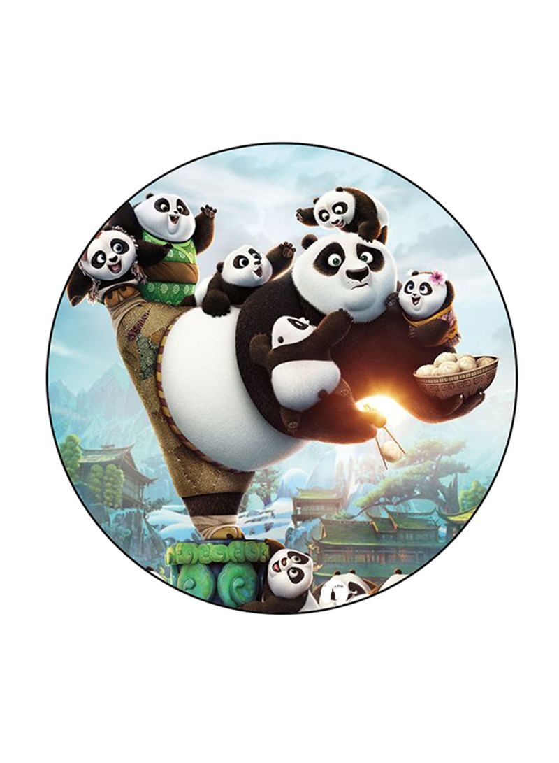 RKN Kung Fu Panda Printed Round Pin Badge Multicolour - Image 1